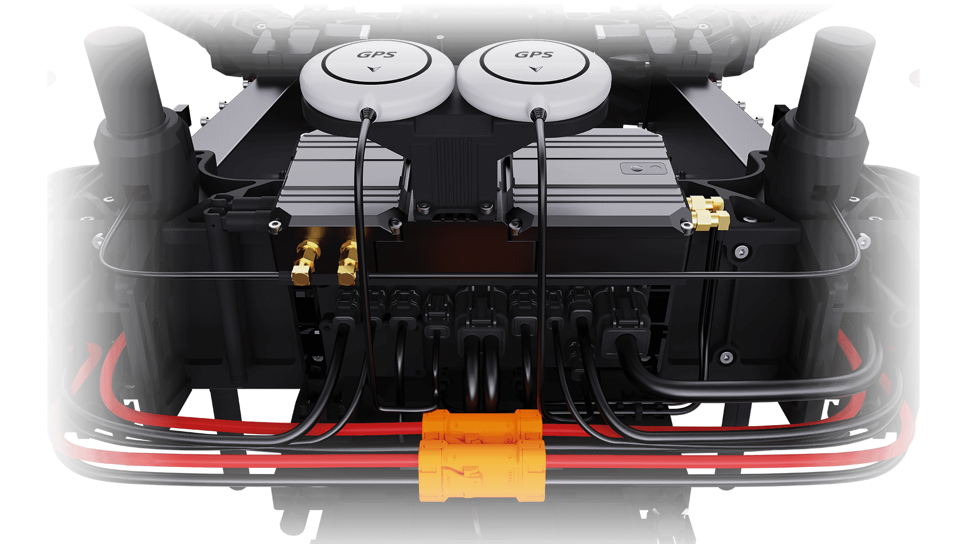 Wire management in Z Series drone internal body